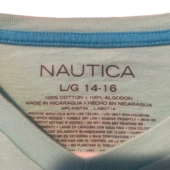 Kids Nautica Large 14-16 Blue T-Shirt - Picture 2 of 4